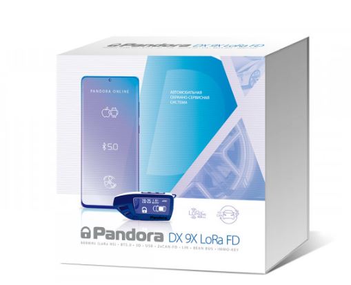 Автосигнализация PANDORA DX 9X LoRa FD (BT5.0, интегрированный 2хCAN FD, LIN, брелок LCD V690, RMD5M, сирена PS-330)